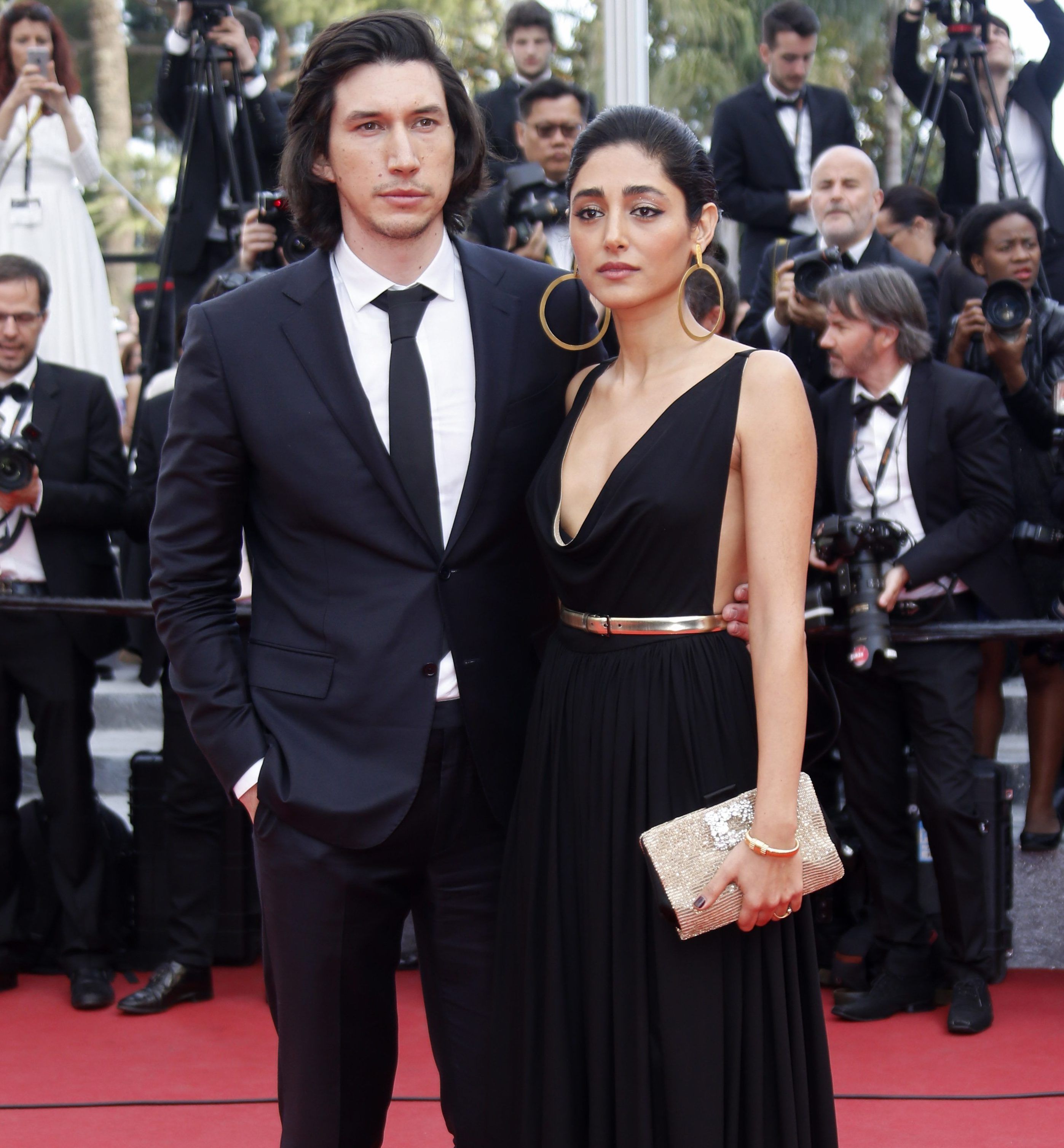 Cast members Adam Driver and Golshifteh Farahani pose on the red ...