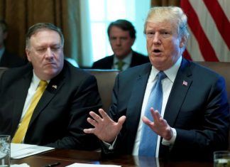 Donald Trump and Mike Pompeo