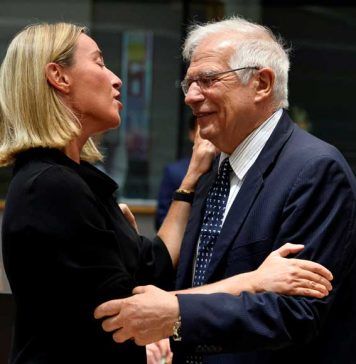 Josep Borrell and Federica Mogherini
