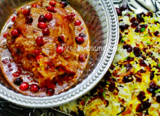 Turkey with Cranberry Polo