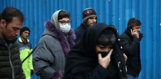 An Iranian Woman Wears Protective Mask
