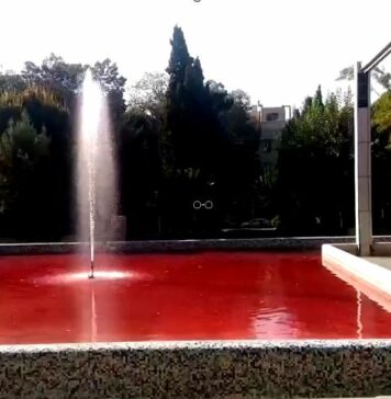 Tehran Fountains Turn Red in Wake of Mahsa Amini Protests