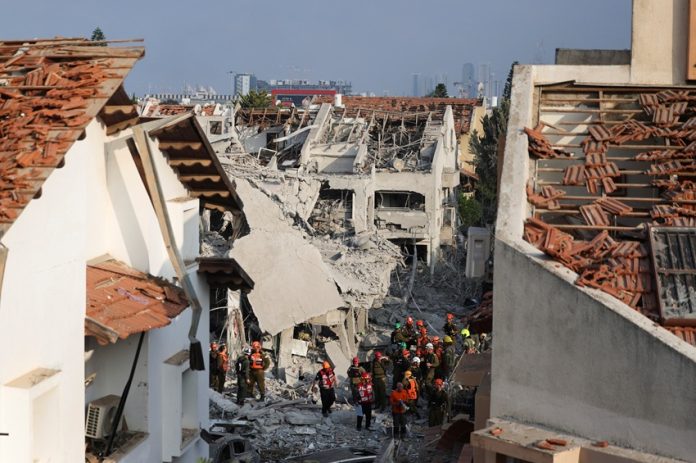 Aftermath of missile attack from Iran on Israel, in Rishon LeZion