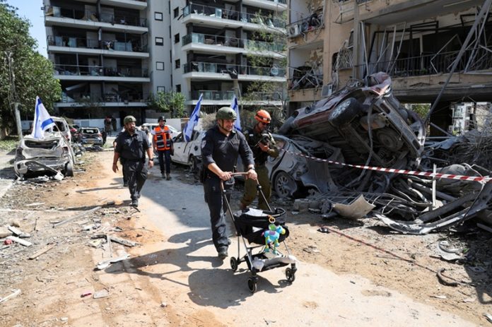 Aftermath of missile attack from Iran on Israel, in Ramat Gan