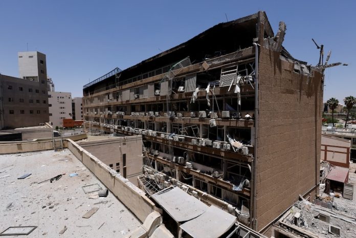 Aftermath of a missile strike from Iran on Israel, at Soroka Medical Center, in Be'er Sheva