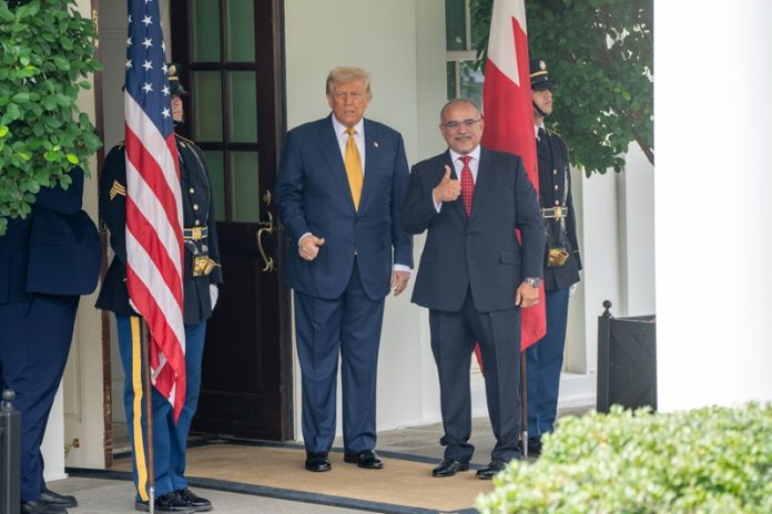 Crown Prince Of Bahrain Arrives At The White House On July 16, 2025.