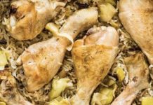 Persian Leek Rice with Chicken