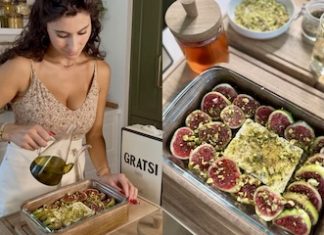 Baked Feta with Figs and Pistachios