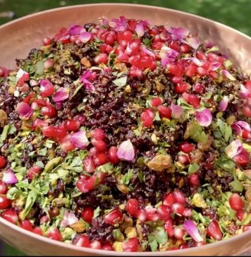 Forbidden Black Rice with Pomegranate Molasses