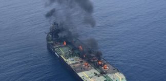 UAE Rescues 22 Crew Members After Oil Tanker Catches Fire