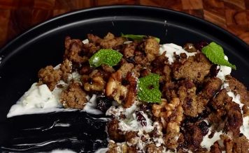 Smashed Beef Kabab with Cucumber Yogurt
