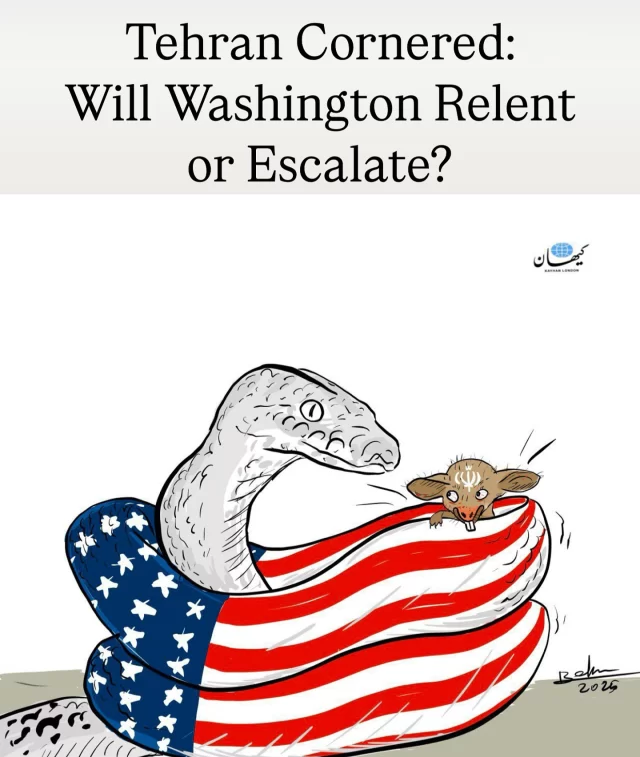 Artist: Behnam Mohammadi (@behtoons) 
By Kayhan Life Staff
May 24 - Has the U.S. backed the Islamic Republic into a corner, much like a mouse caught in a trap?

The recent twists and turns in the nuclear negotiations have raised questions on whether the U.S. will allow the Islamic Republic of Iran to enrich uranium on Iranian soil.

With tensions escalating, critical questions loom. How will Mr. Khamenei’s regime respond? Will the U.S. extend an olive branch and offer an exit strategy for the Islamic Republic? Or will the U.S. muster the resolve to take decisive action, potentially altering the geopolitical landscape?

Only time will tell how the next chapter will unfold.
.
#kayhanlife #behtoons #cartoonoftheweek #nuclearnegotiations #irannucleardeal